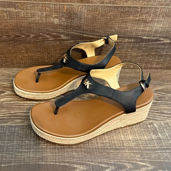 Michael Kors T-Strap Wedge Sandal - Size 8 - Picture 1 of 15